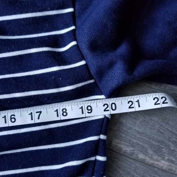 ☀️3/$25 ASOS Navy Blue White Stripe Sweatshirt G21 - Picture 6 of 7